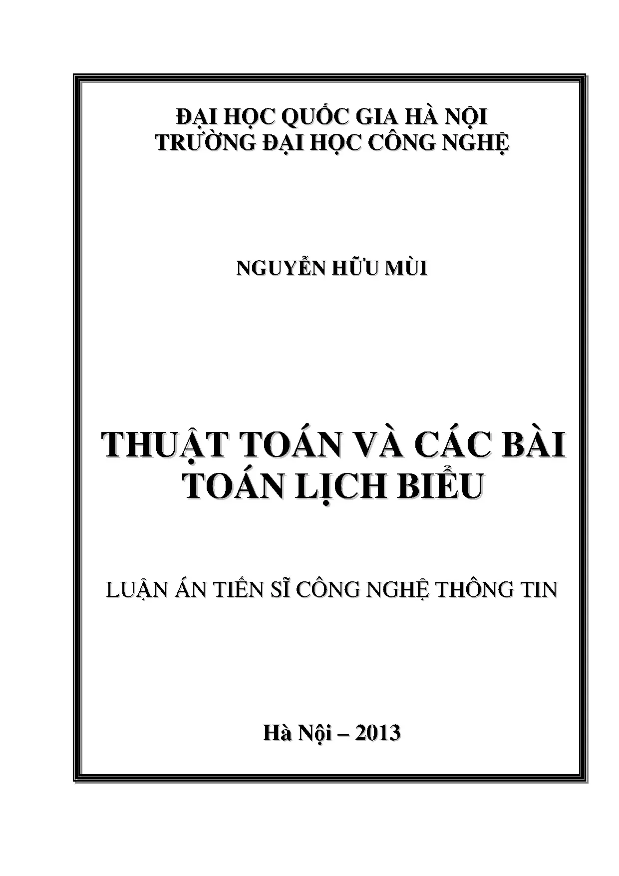 Thuật toán di truyền và bài toán lập lịch job shop - Luận án tiến sĩ