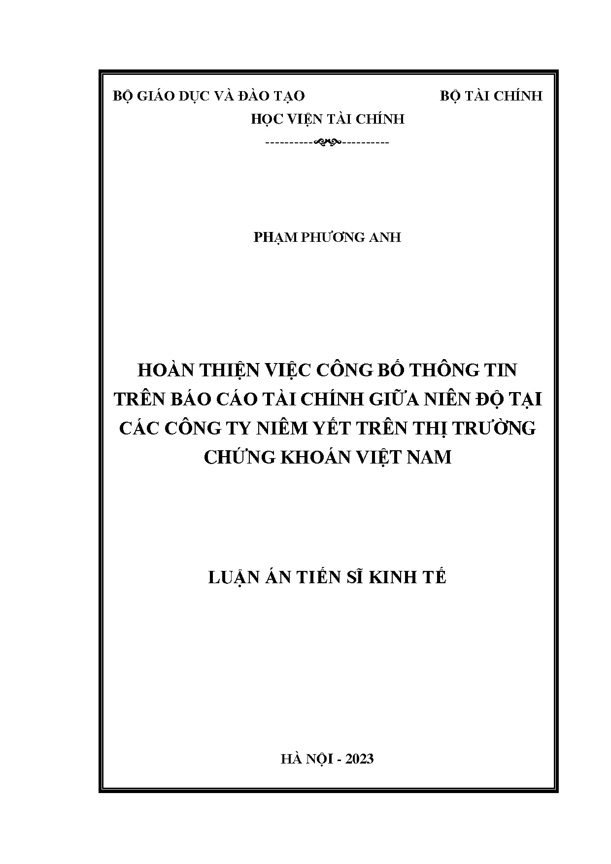 Công bố thông tin BCTC giữa niên độ tại công ty niêm yết Việt Nam