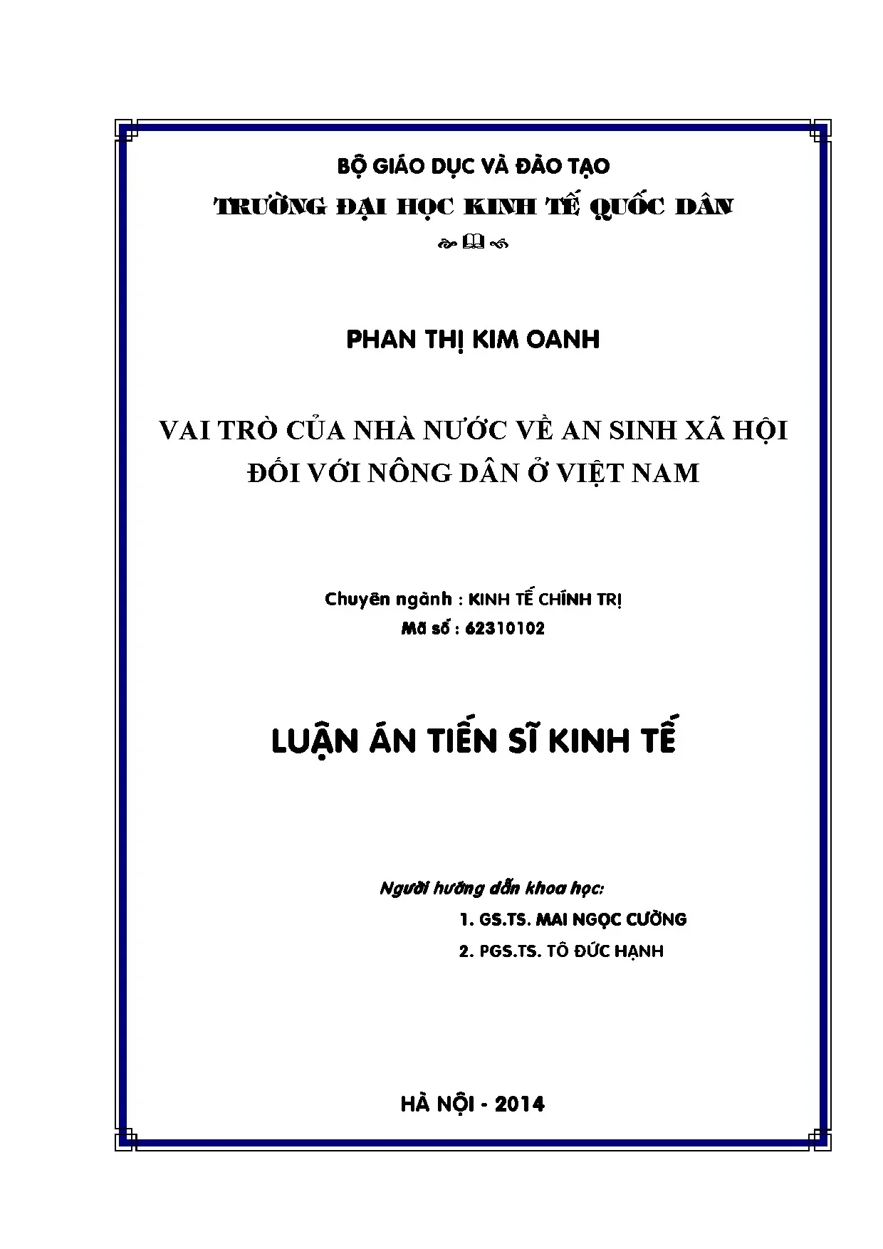 Vai trò Nhà nước An sinh Xã hội cho Nông dân Việt Nam