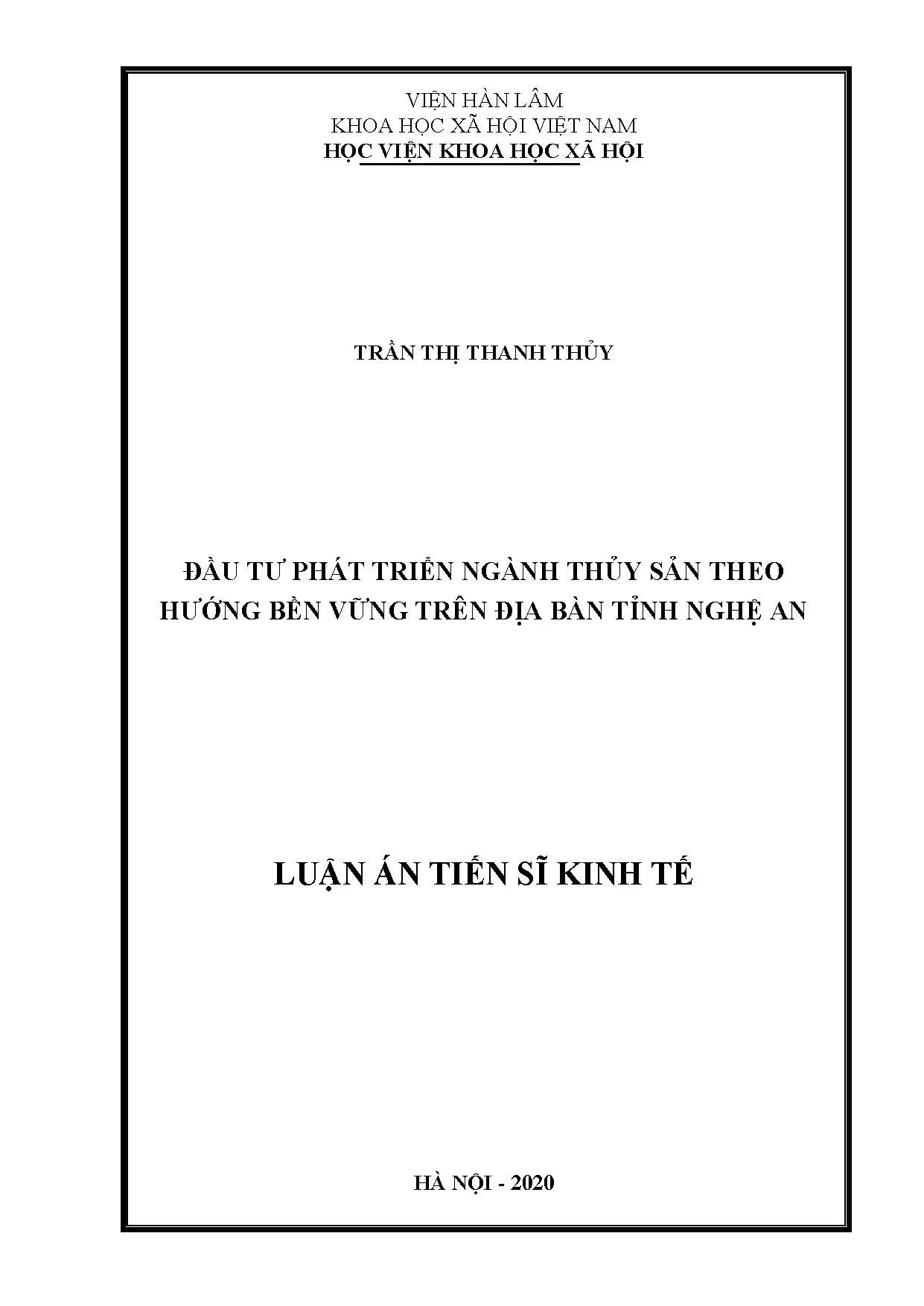 Đầu tư phát triển ngành thủy sản bền vững tại Nghệ An