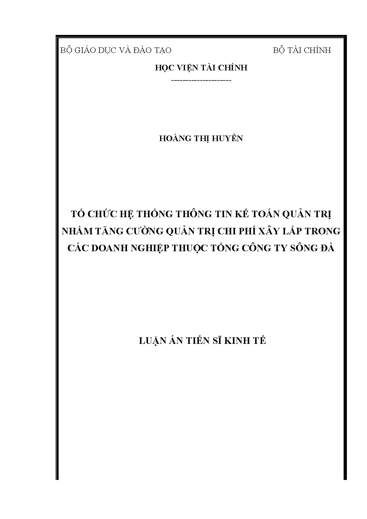 Tổ chức hệ thống thông tin kế toán quản trị quản trị chi phí xây lắp