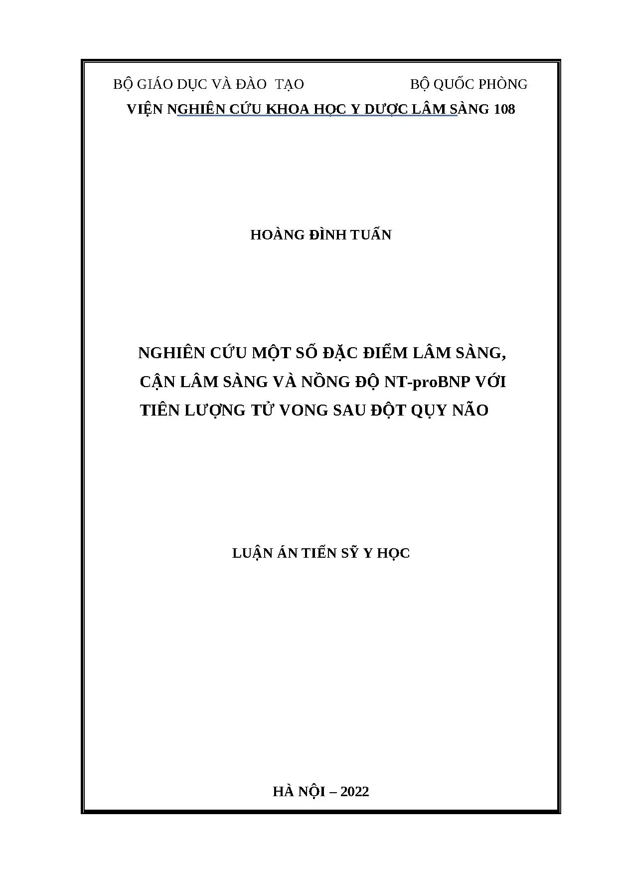 Lâm sàng, cận lâm sàng và NT-proBNP trong đột quỵ não