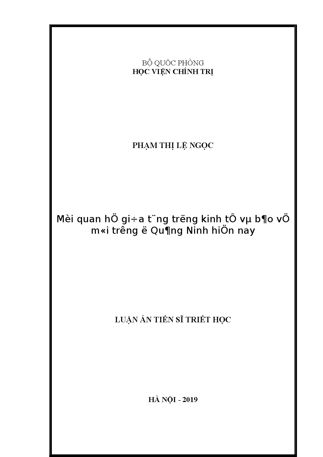 Mối quan hệ tăng trưởng kinh tế và bảo vệ môi trường Quảng Ninh
