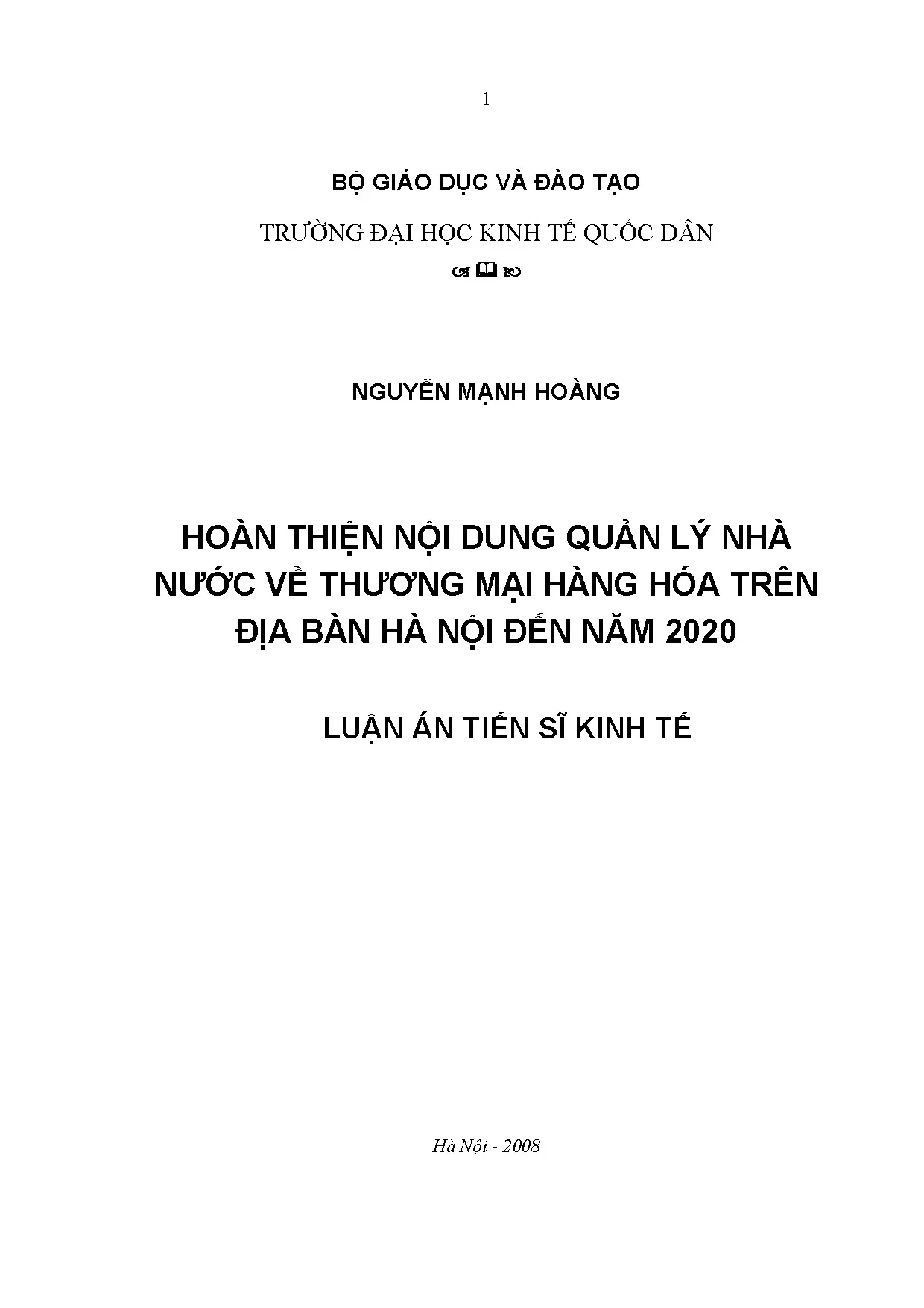 Luận án tiến sĩ kinh tế thương mại nâng cao chất lượng công chức hành chính