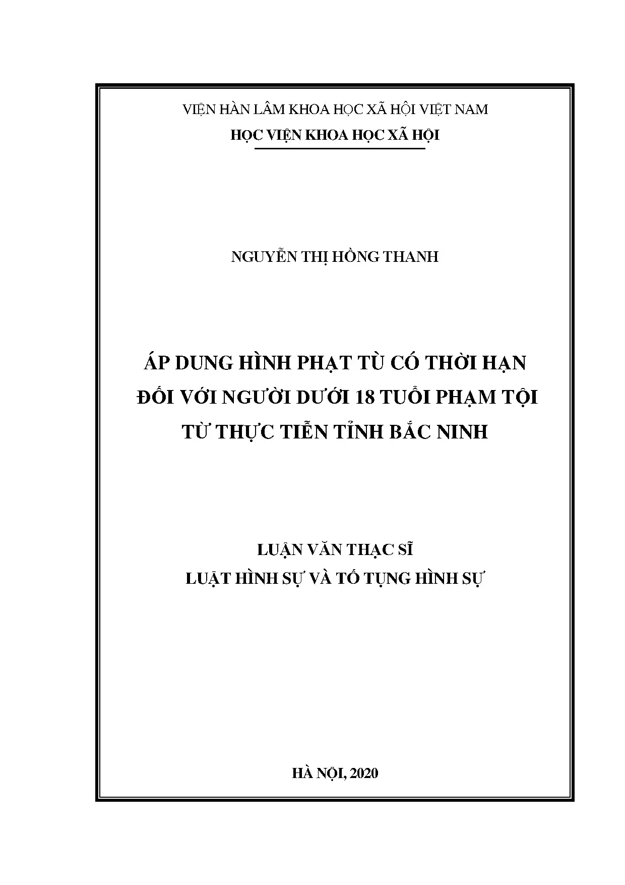 Áp dụng hình phạt tù có thời hạn với người dưới 18 tuổi phạm tội tại Bắc Ninh