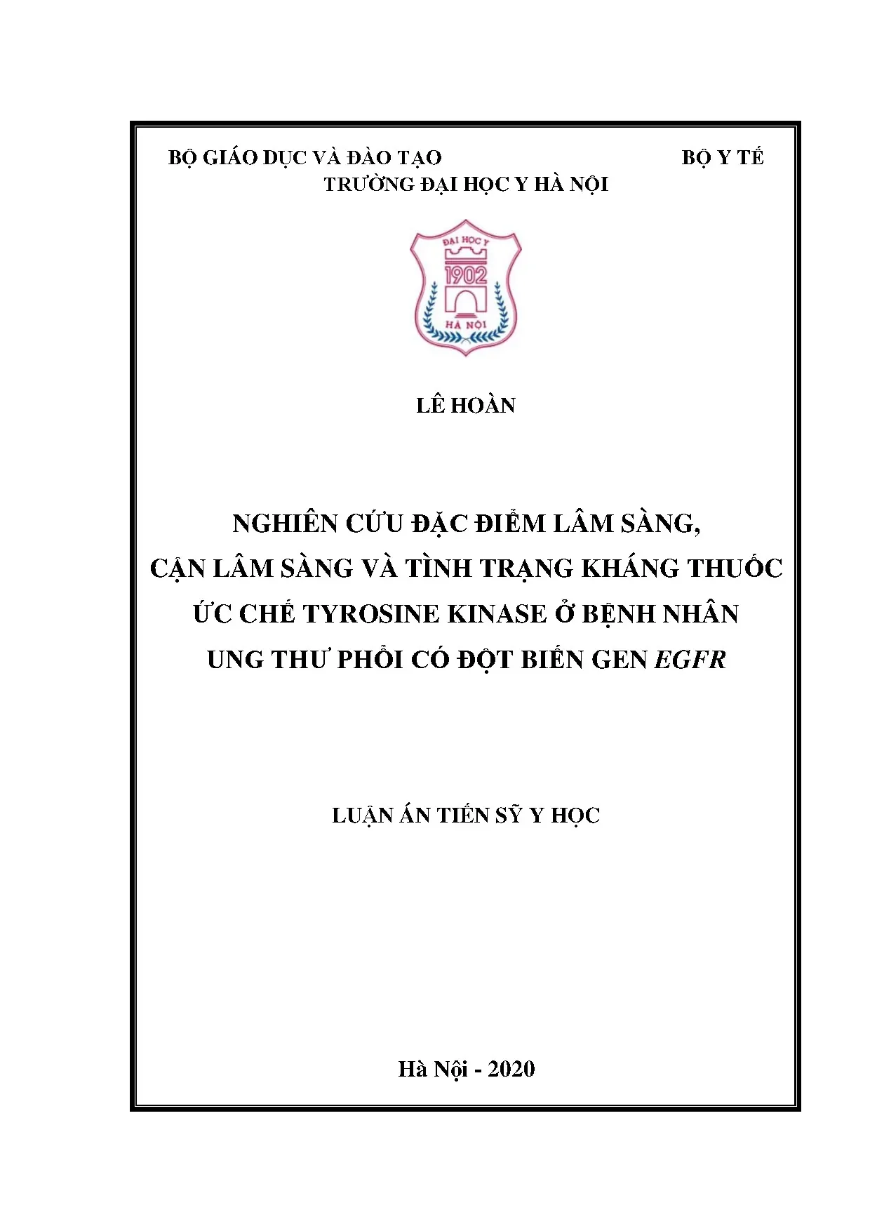 Đặc điểm lâm sàng, cận lâm sàng và kháng EGFR-TKIs ở ung thư phổi đột biến EGFR