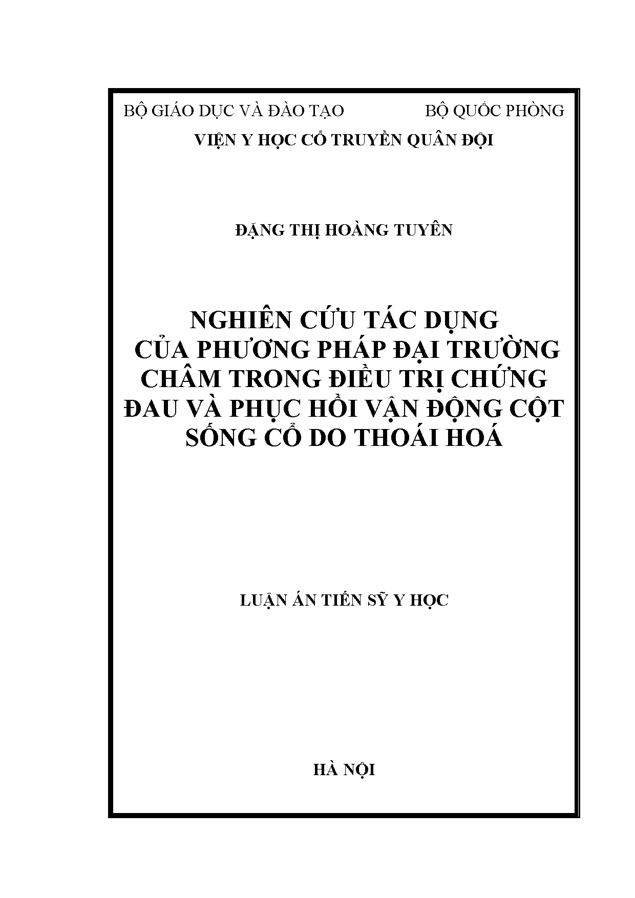 Tác dụng phương pháp đại trường châm điều trị đau cột sống cổ