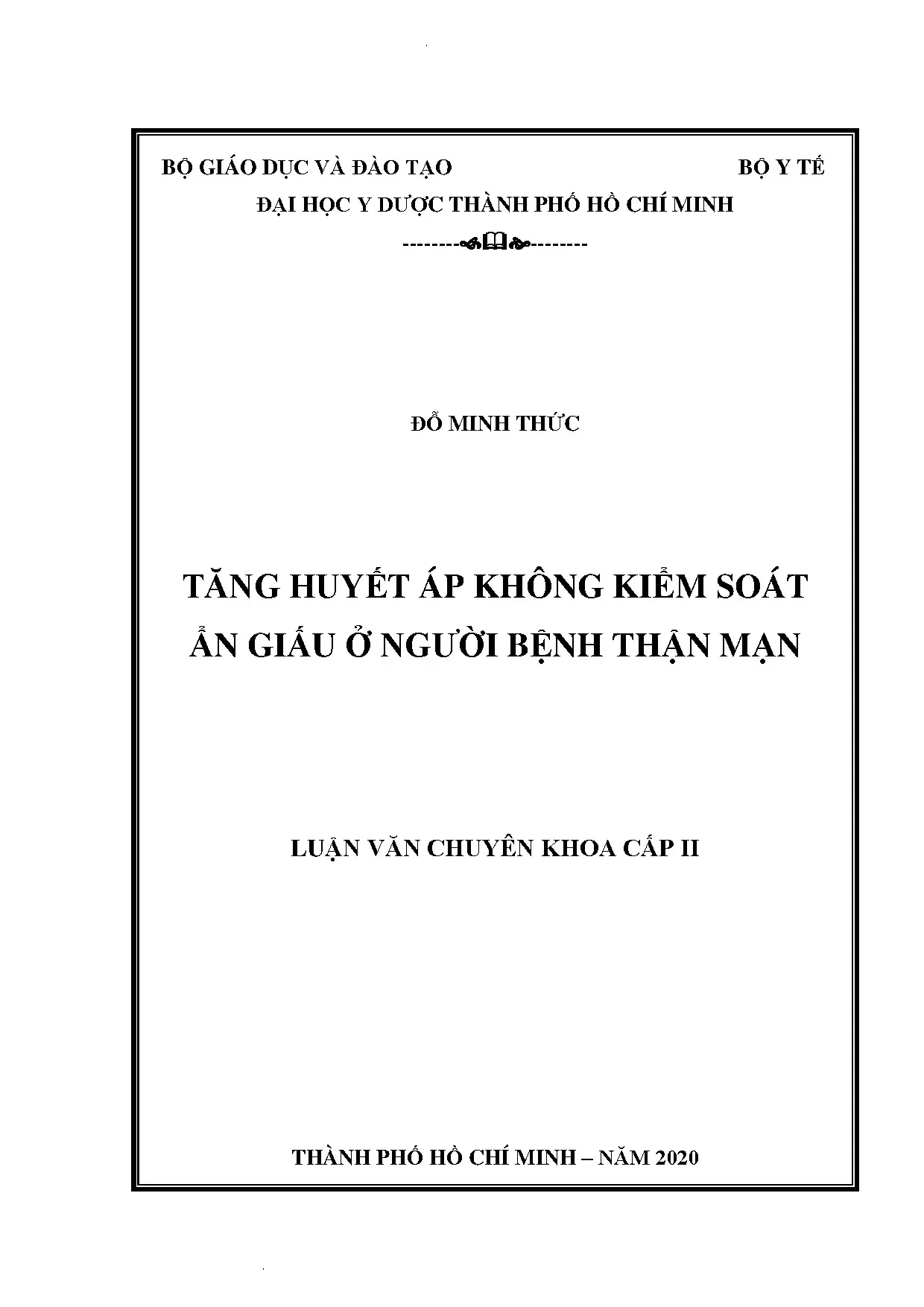 Tăng huyết áp không kiểm soát ẩn giấu ở bệnh nhân thận mạn