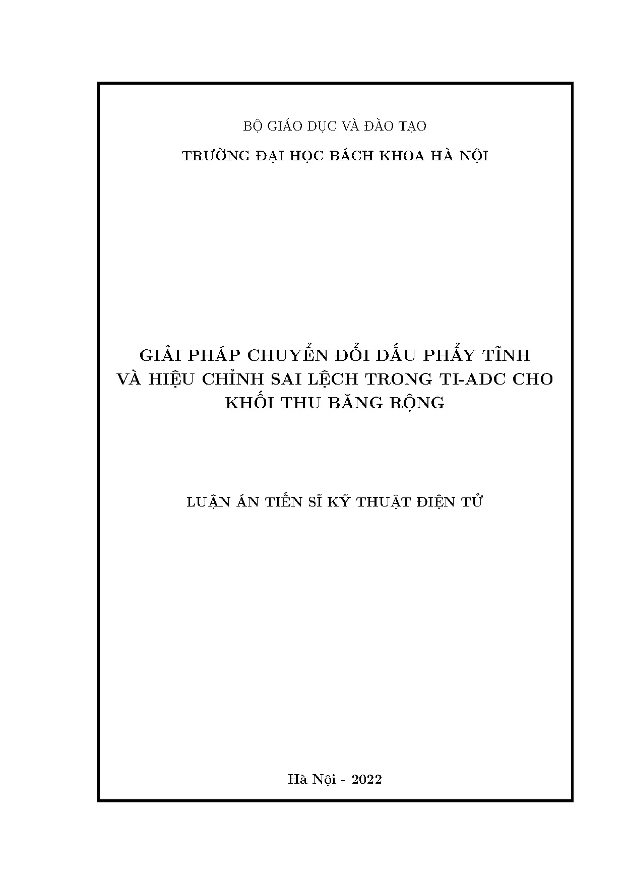 Giải pháp chuyển đổi dấu phẩy tĩnh, hiệu chỉnh sai lệch TI-ADC