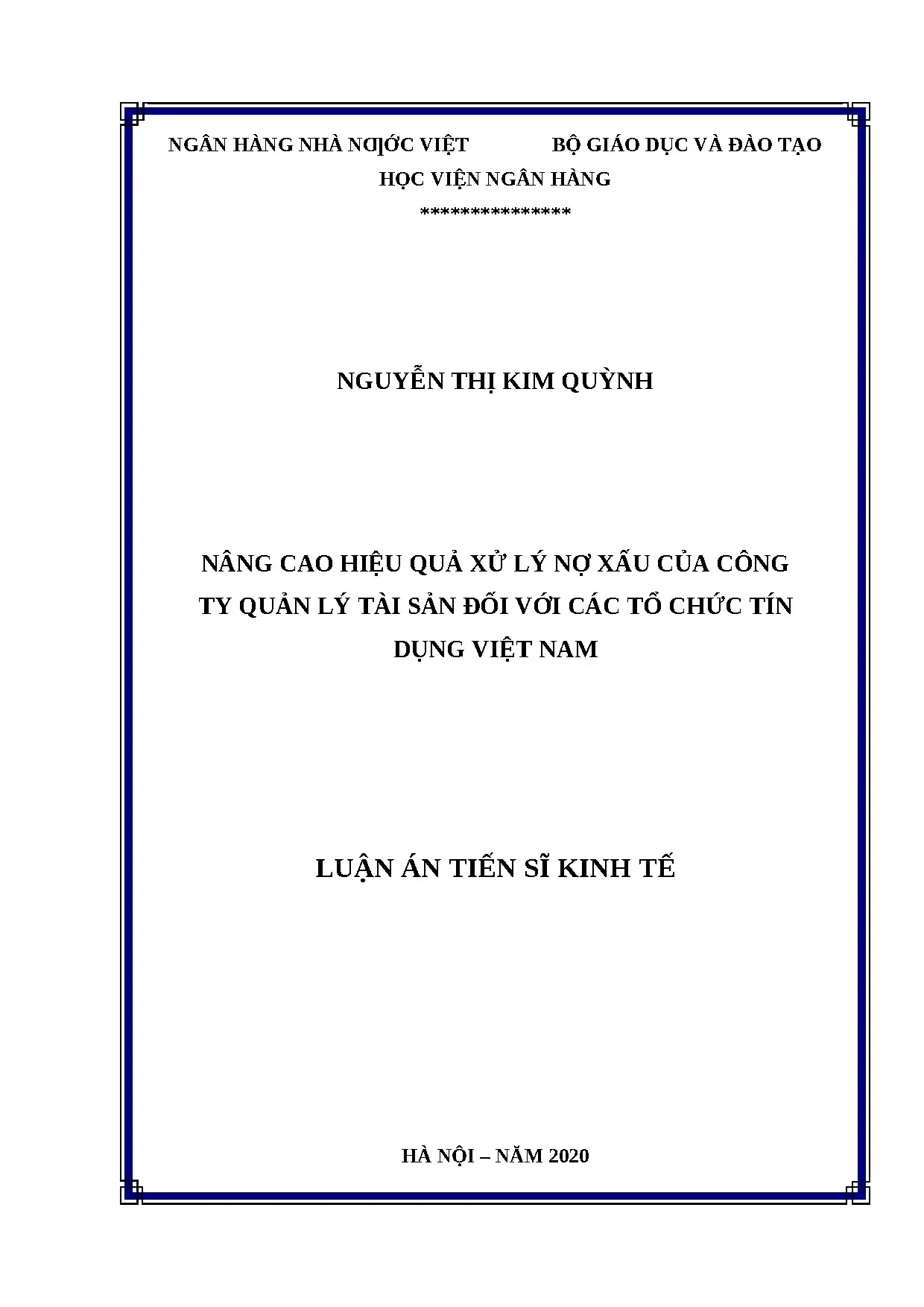 Nâng cao hiệu quả xử lý nợ xấu VAMC cho tổ chức tín dụng