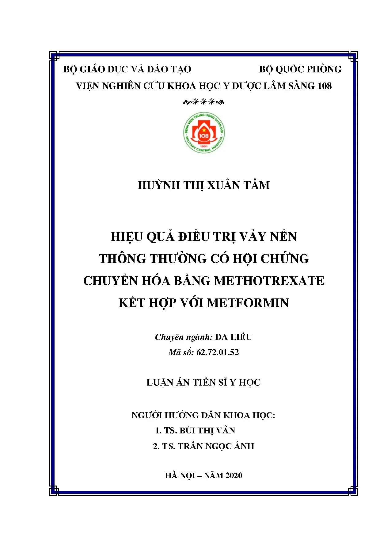 Điều trị vảy nến có hội chứng chuyển hóa bằng methotrexate + metformin