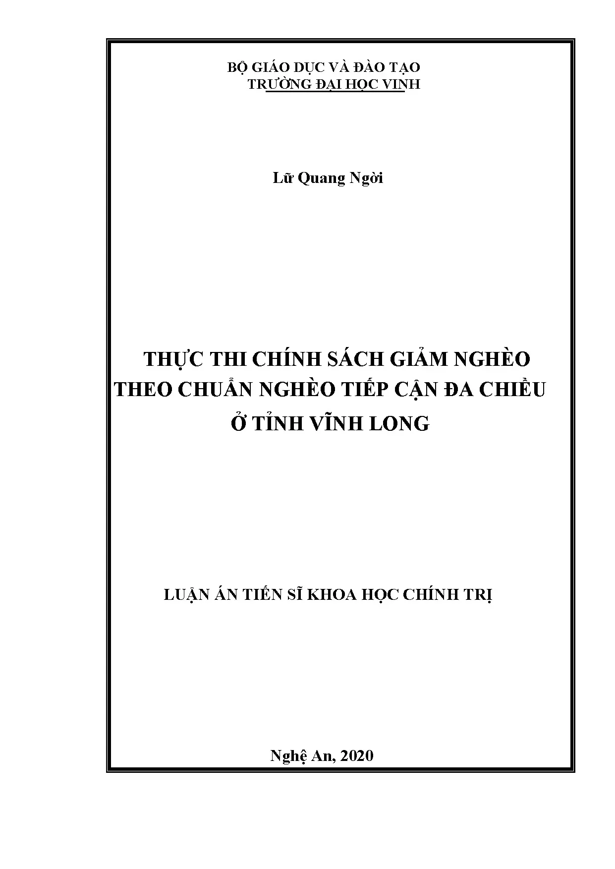 Thực thi chính sách giảm nghèo đa chiều ở Vĩnh Long