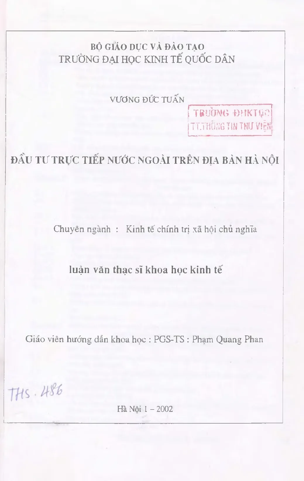 Đầu tư trực tiếp nước ngoài tại Hà Nội: Thực trạng và giải pháp