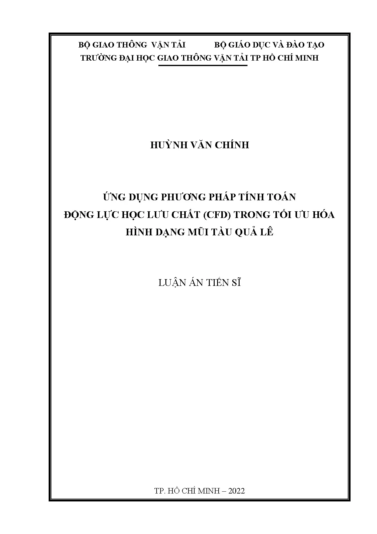 Tối ưu hóa mũi tàu quả lê bằng CFD