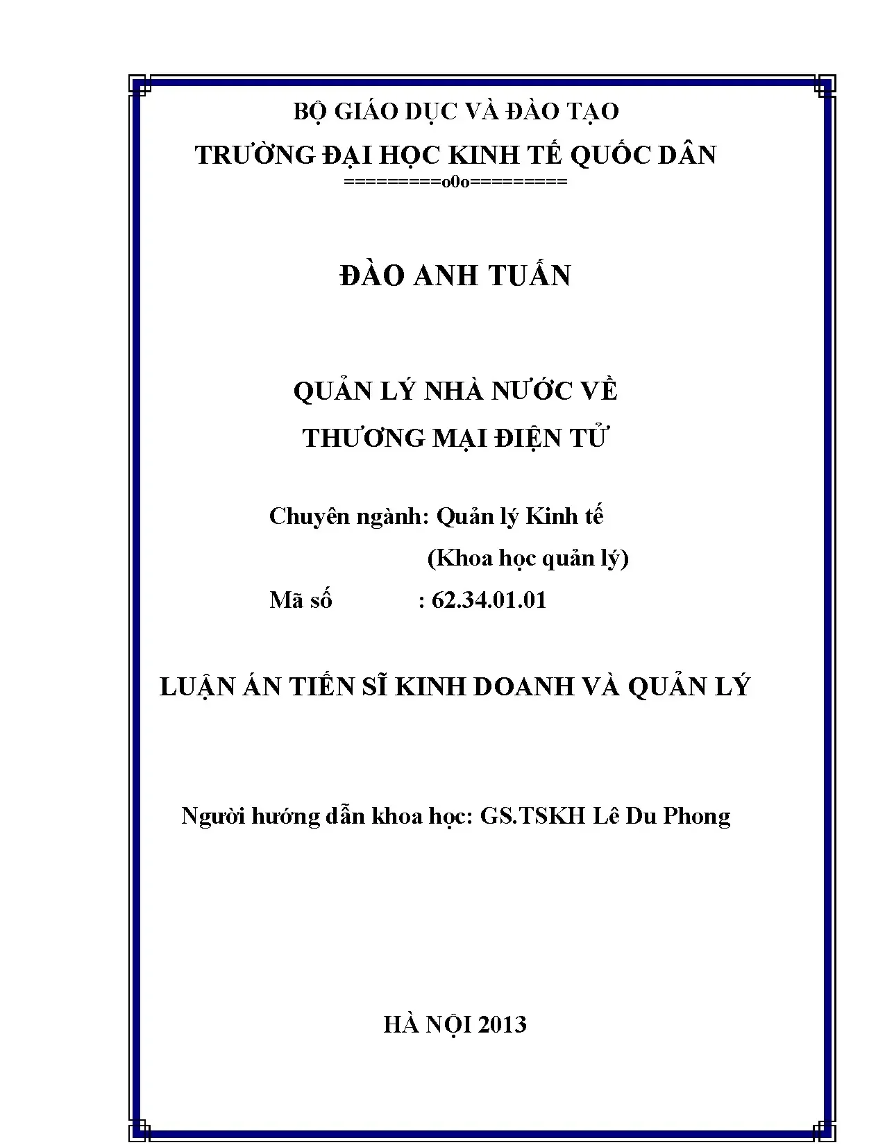Quản lý nhà nước về thương mại điện tử tại Việt Nam