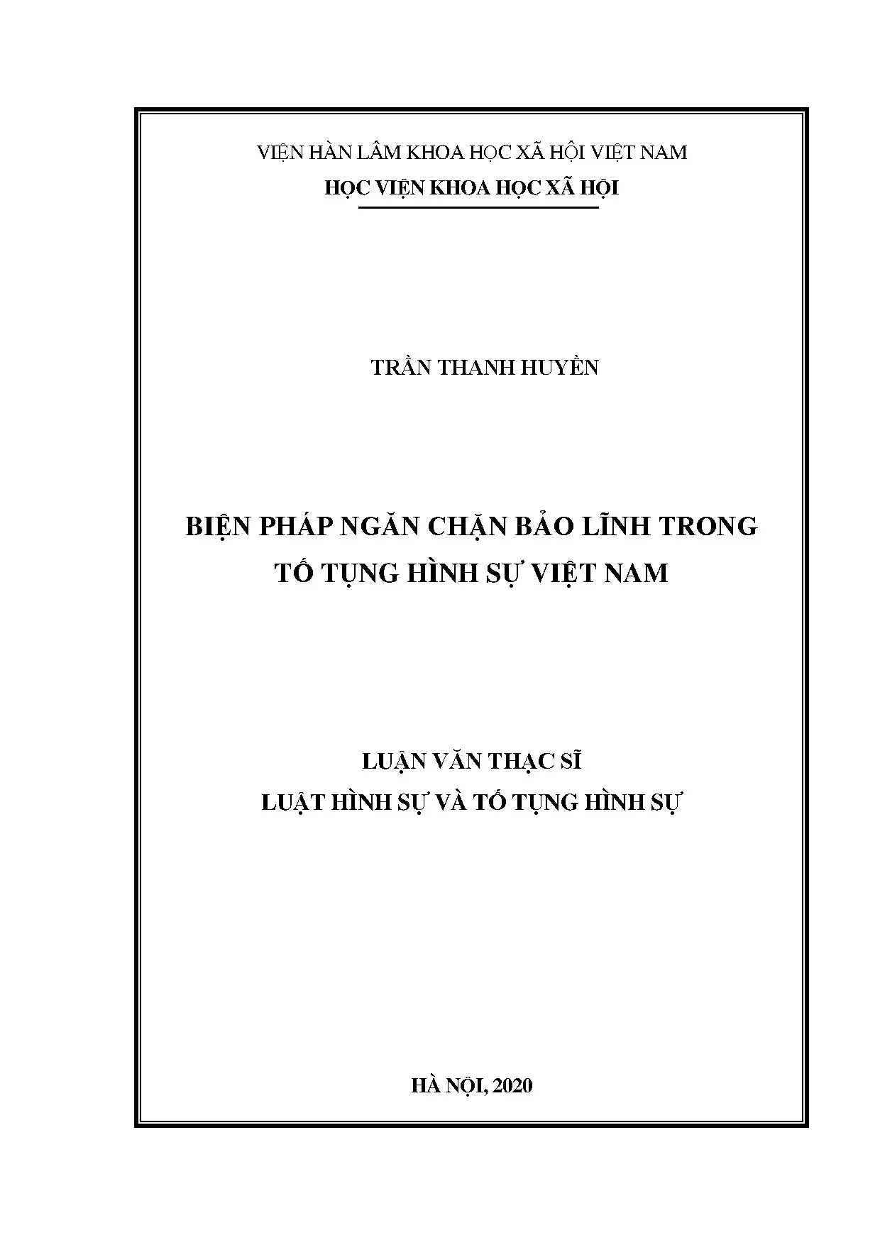 Biện pháp ngăn chặn bảo lĩnh trong tố tụng hình sự Việt Nam