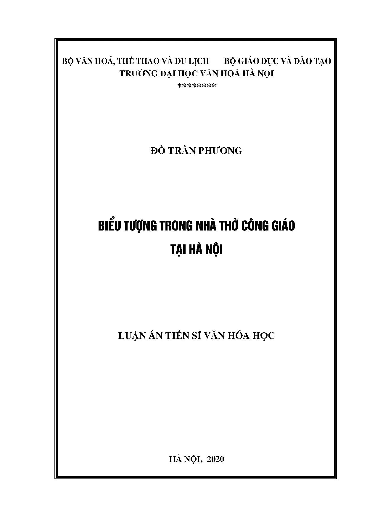 Luận án tiến sĩ về biểu tượng nhà thờ Công giáo tại Hà Nội