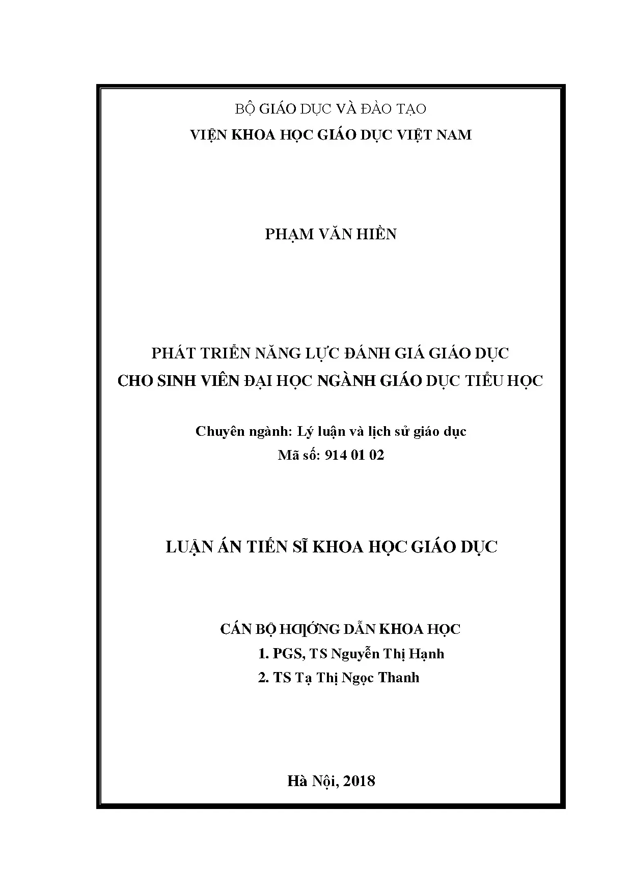 Phát triển năng lực đánh giá giáo dục cho sinh viên GDTH