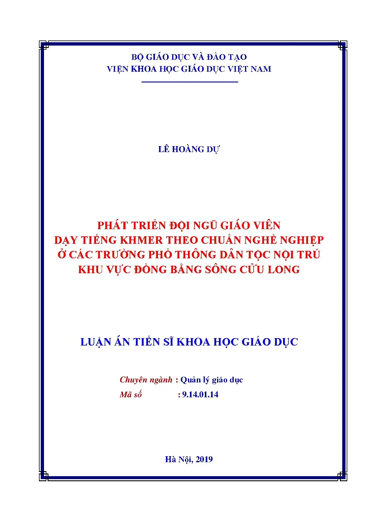 Phát triển đội ngũ giáo viên dạy tiếng Khmer theo chuẩn nghề nghiệp