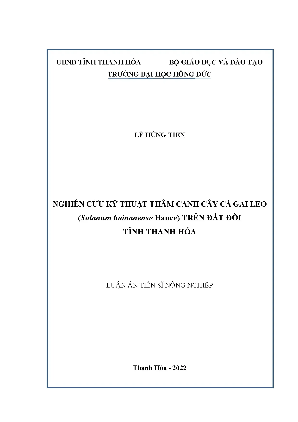 Kỹ thuật thâm canh cây cà gai leo trên đất đồi Thanh Hóa
