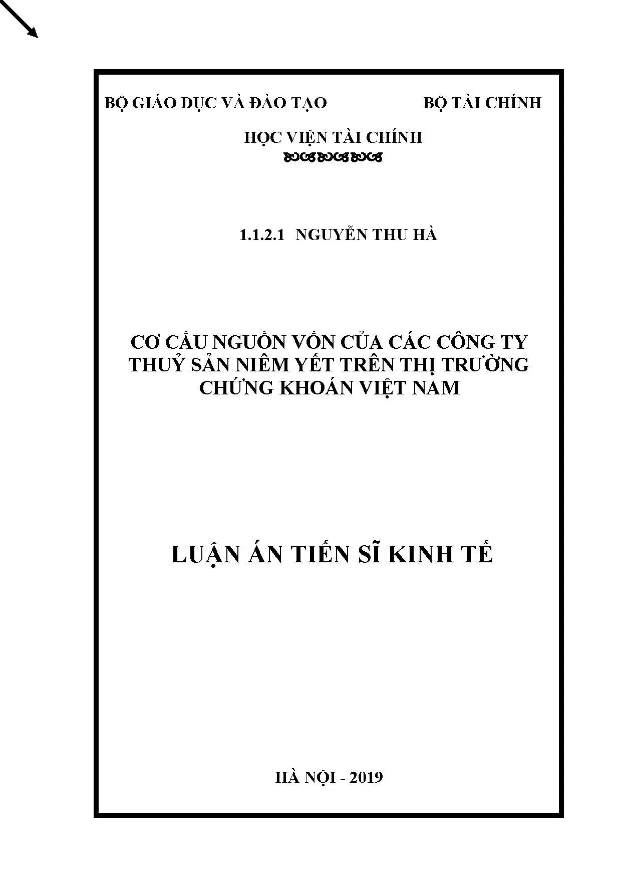 Luận án cơ cấu nguồn vốn doanh nghiệp thủy sản niêm yết