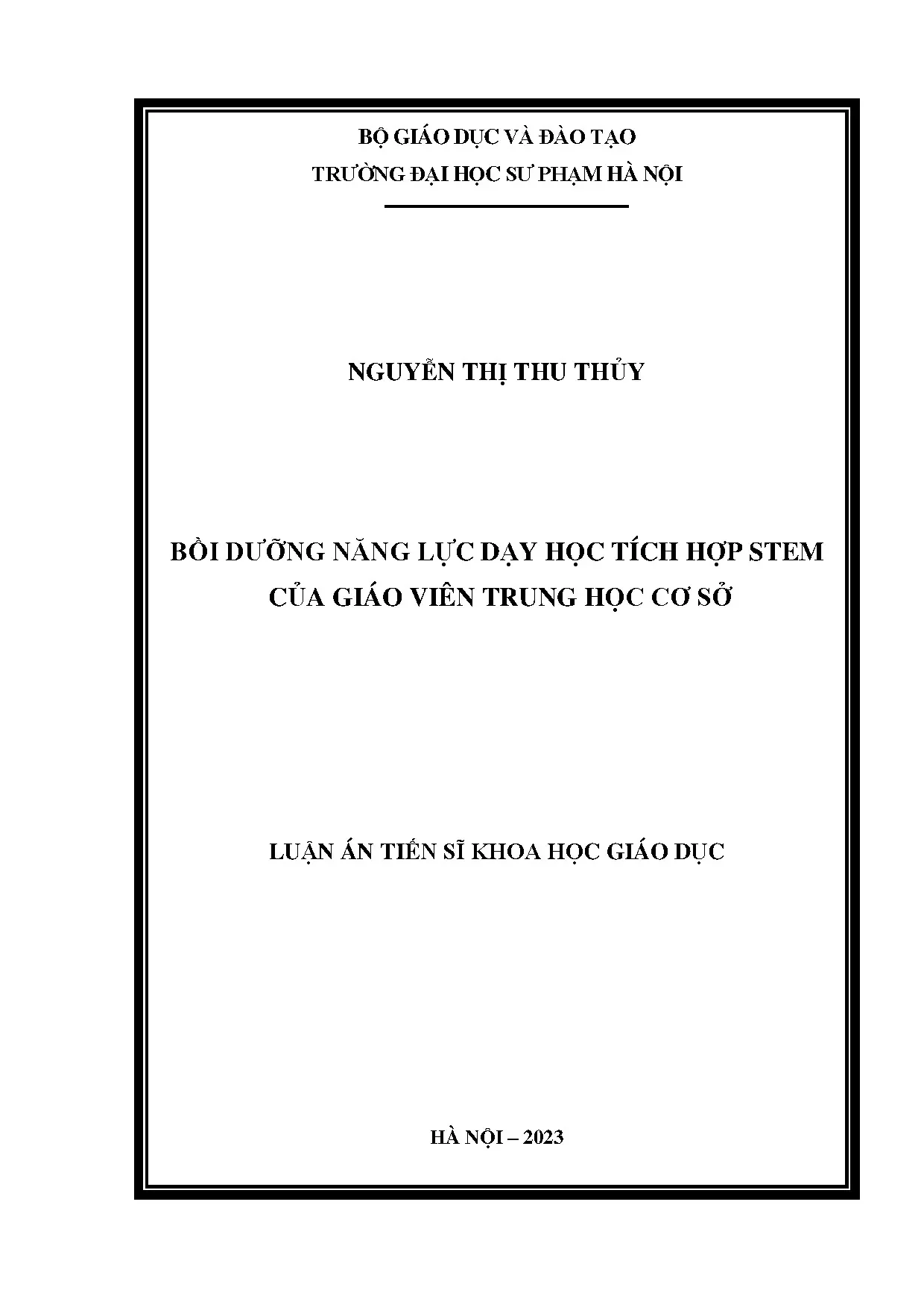 Bồi dưỡng năng lực dạy học tích hợp STEM cho giáo viên THCS