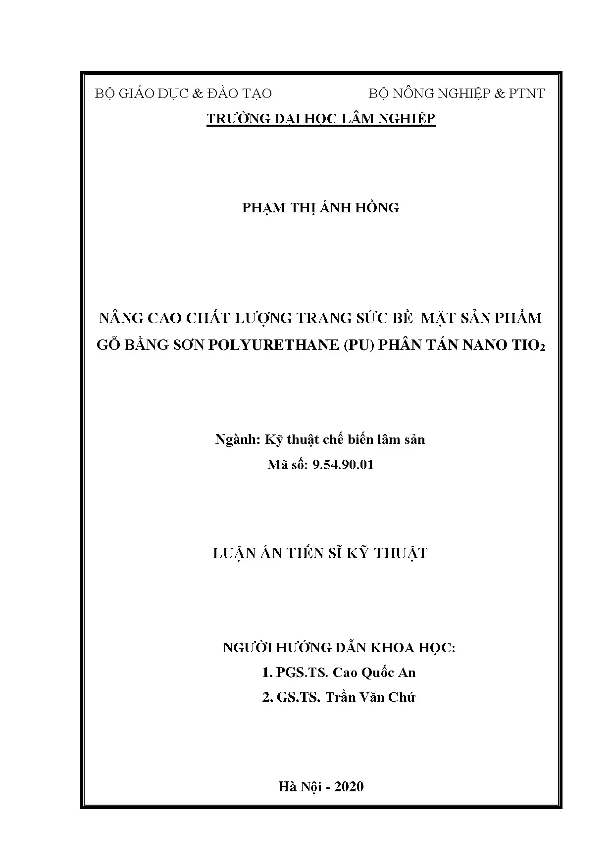 Nâng cao chất lượng gỗ bằng sơn PU phân tán nano TiO2