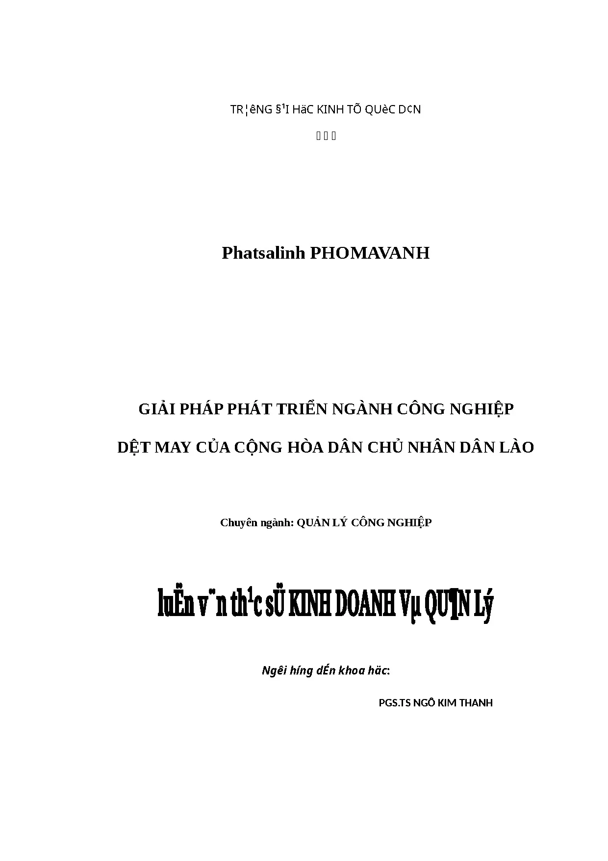 Giải pháp phát triển ngành dệt may Lào