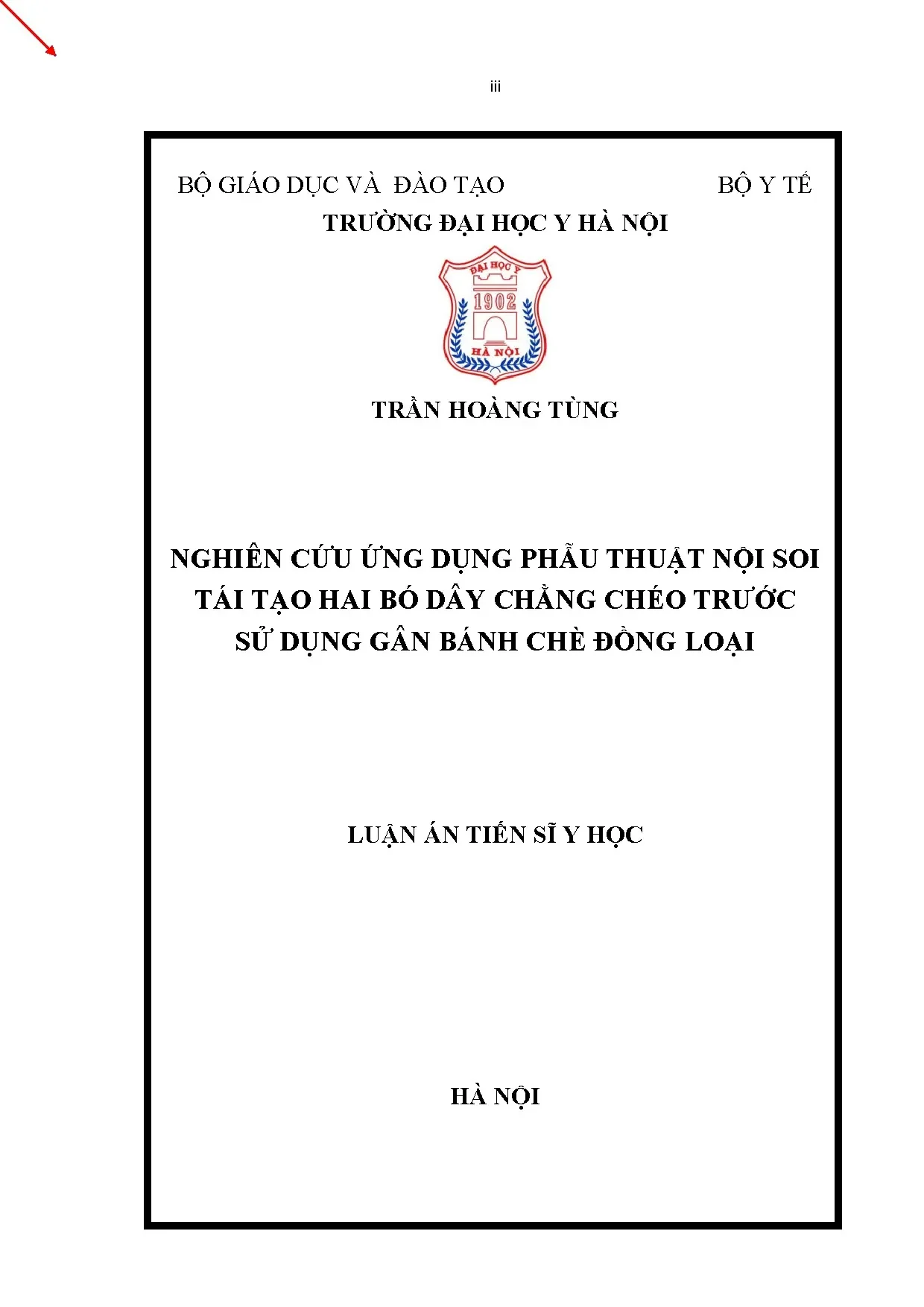 Ứng dụng phẫu thuật nội soi tái tạo dây chằng chéo trước