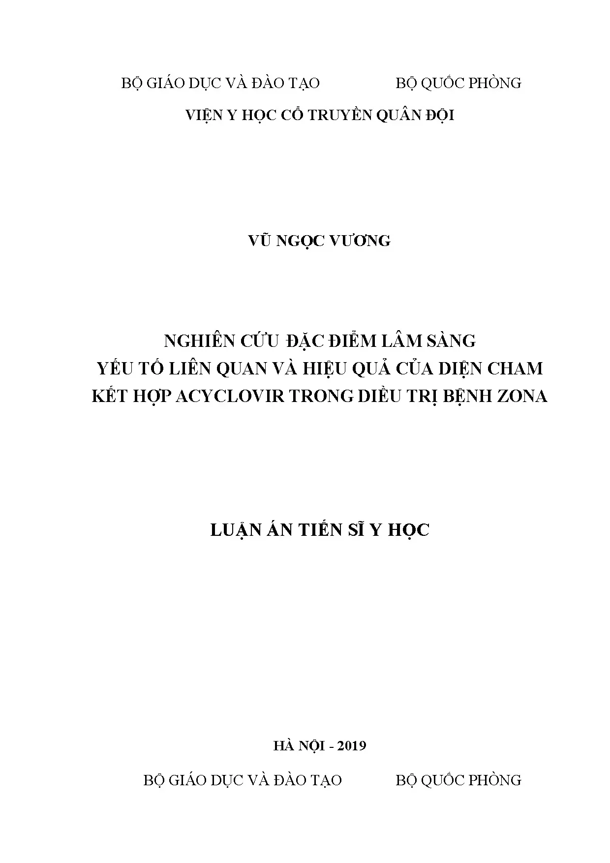 Điều trị Zona: Điện châm kết hợp Acyclovir