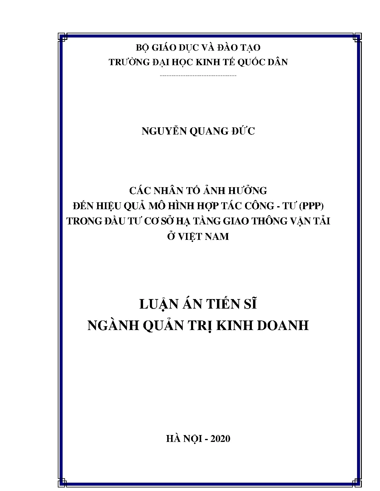 Nghiên cứu hiệu quả PPP trong đầu tư cơ sở hạ tầng giao thông