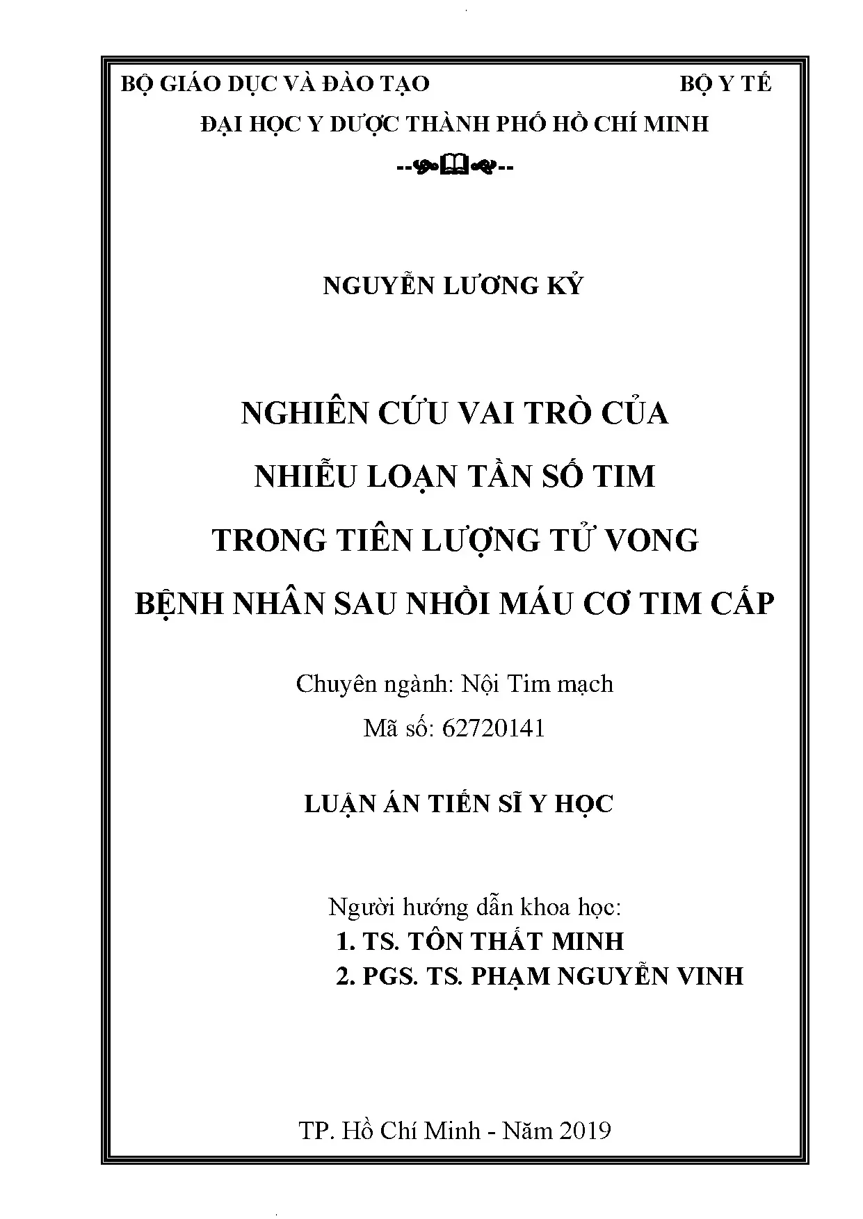 Vai trò nhiễu loạn tần số tim tiên lượng tử vong sau NMCT cấp