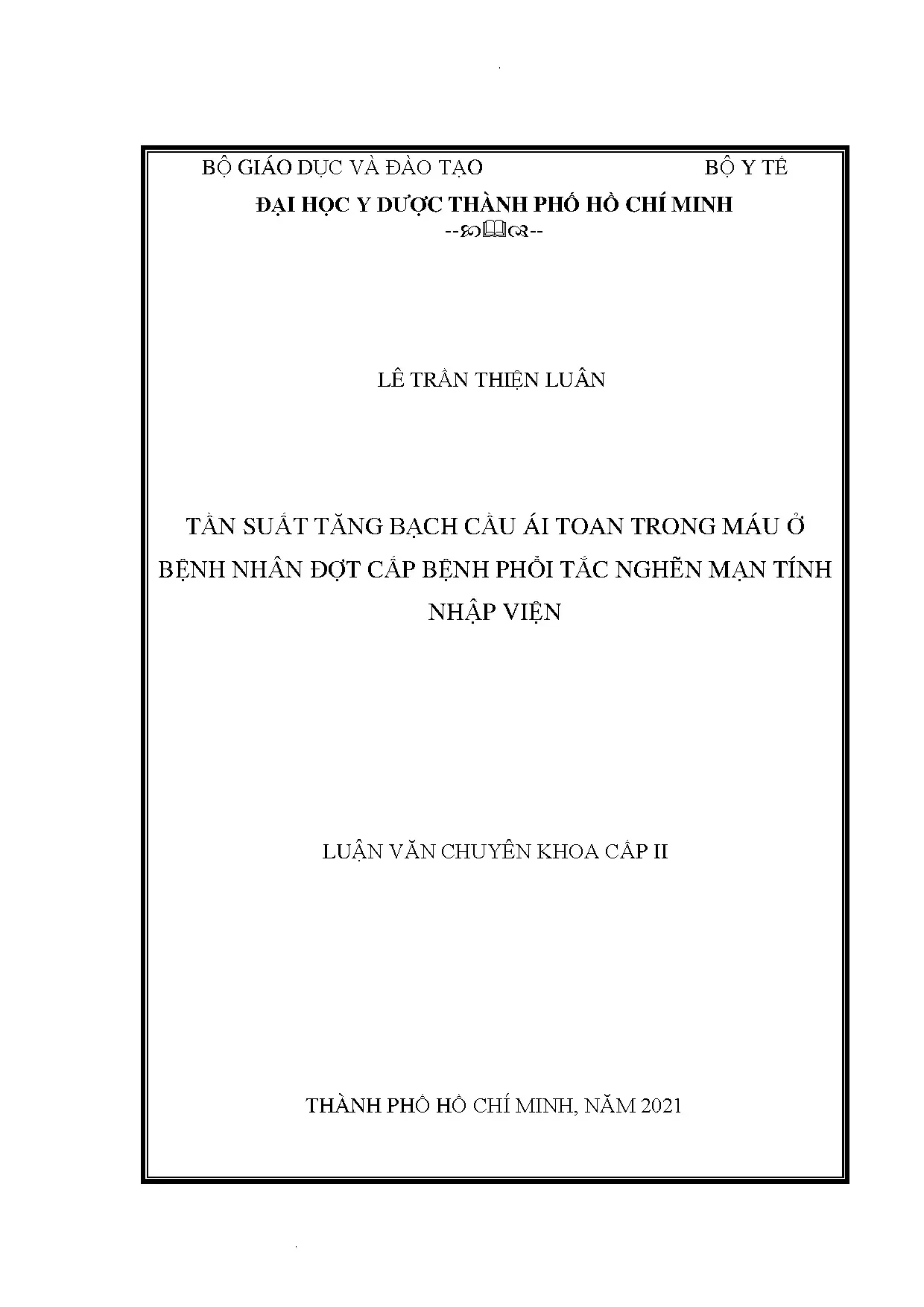 Tần suất tăng bạch cầu ái toan ở bệnh nhân đợt cấp BPTNMT