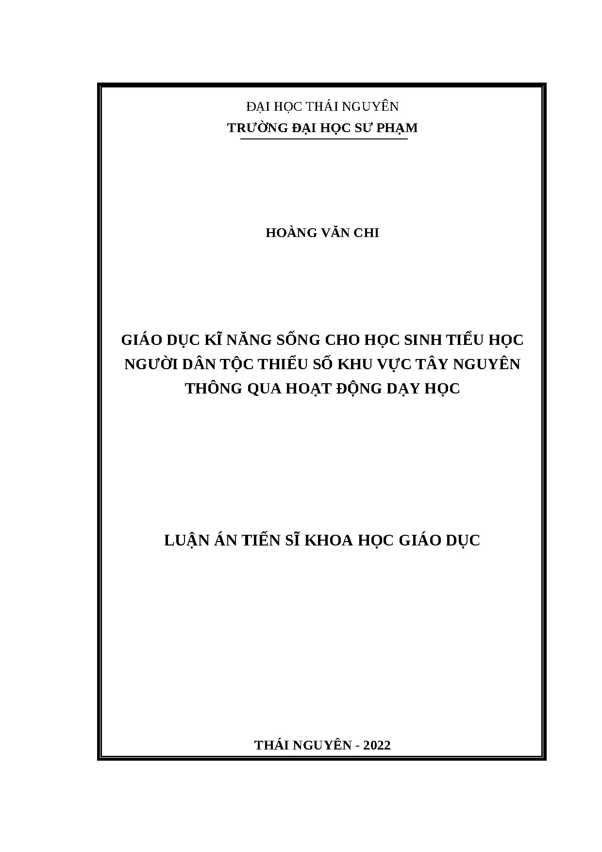 Giáo dục kỹ năng sống cho học sinh dân tộc thiểu số Tây Nguyên