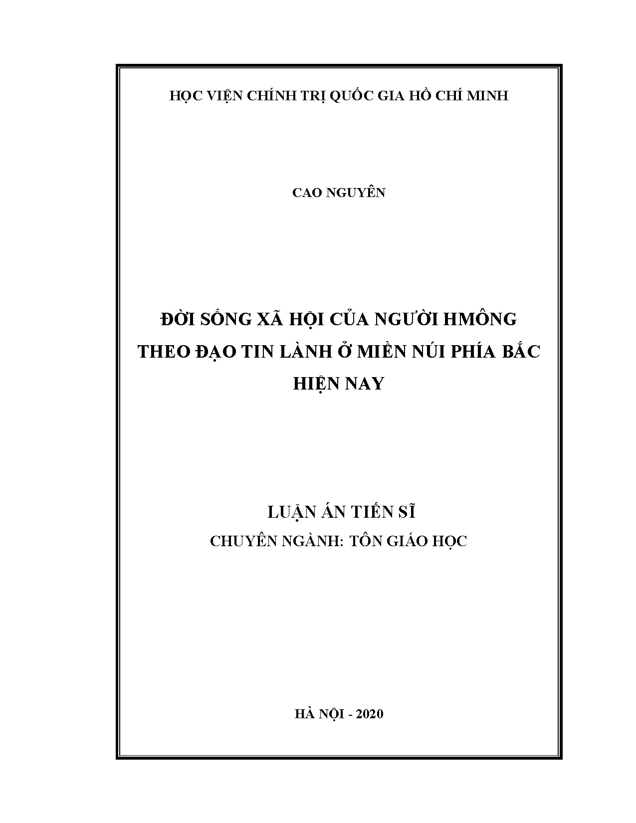 Đời sống xã hội của người Hmông theo đạo Tin Lành ở miền núi phía Bắc