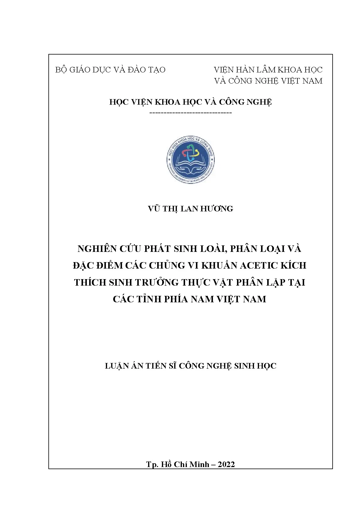 Vi khuẩn Acetic kích thích sinh trưởng thực vật tại Nam Việt Nam