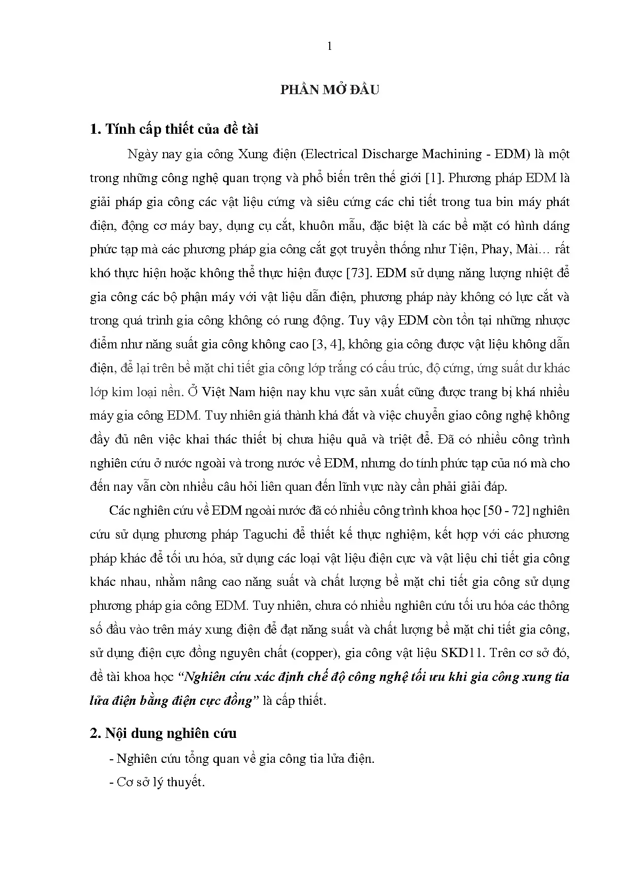 Tối ưu chế độ gia công xung tia lửa điện bằng điện cực đồng