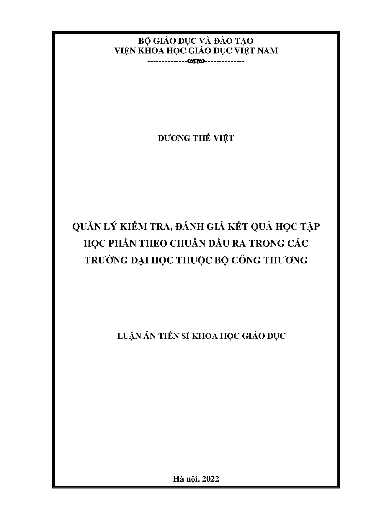 Quản lý kiểm tra đánh giá kết quả học tập học phần theo chuẩn đầu ra