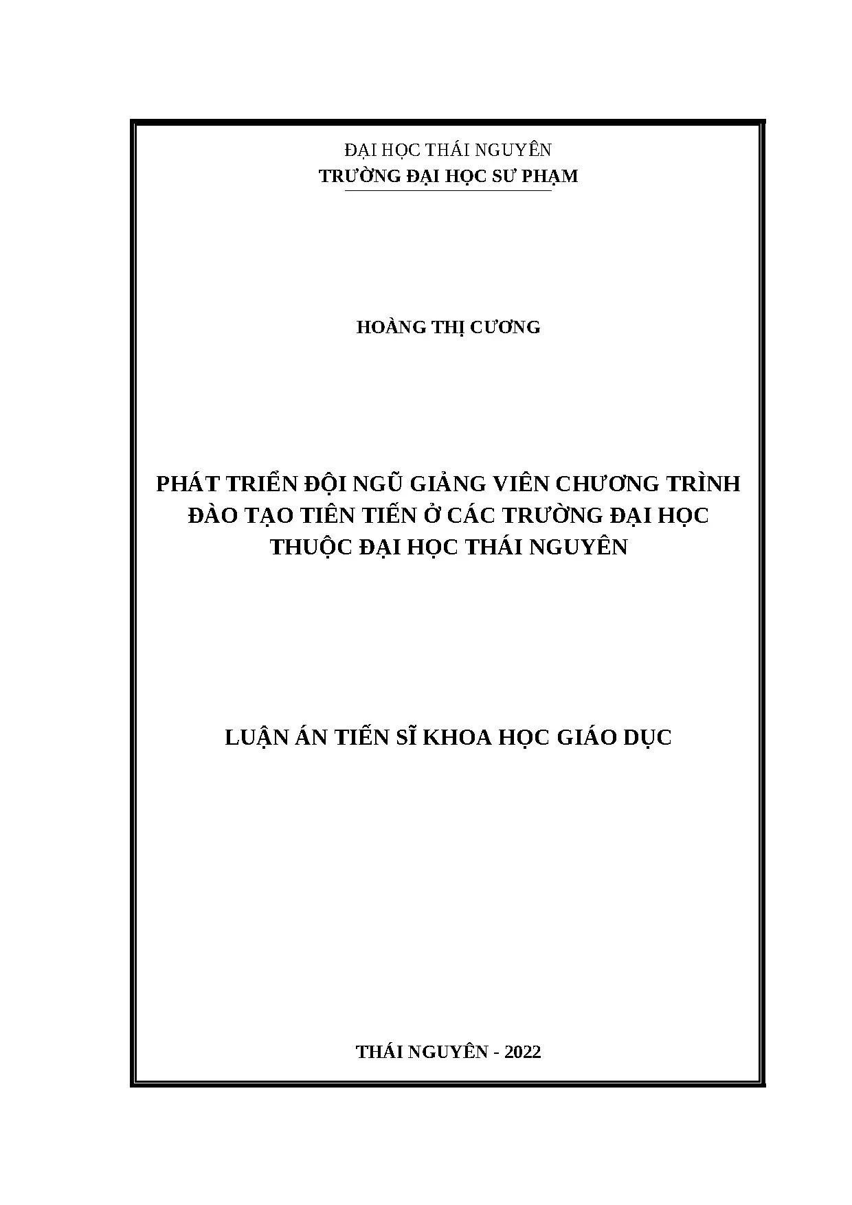 Phát triển đội ngũ giảng viên chương trình đào tạo tiên tiến