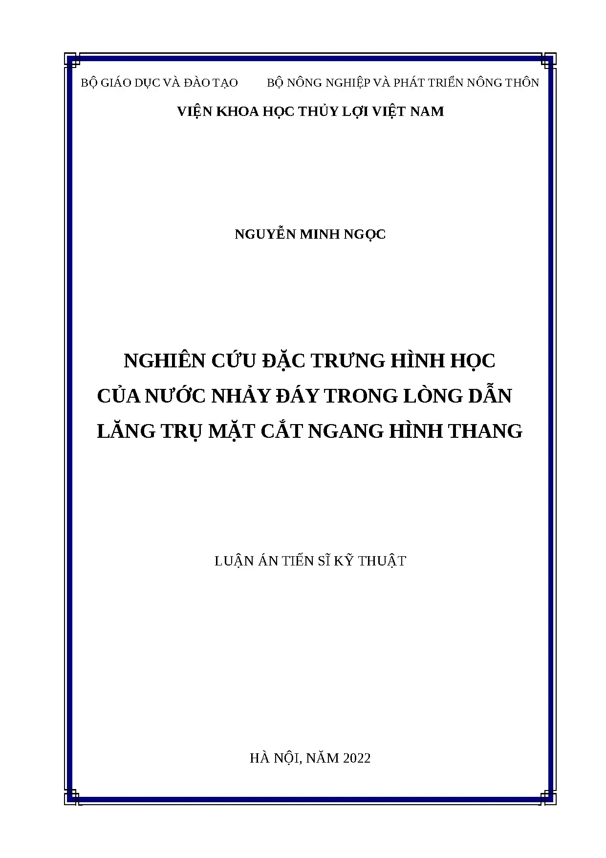 Nước nhảy đáy kênh thang: Đặc trưng hình học
