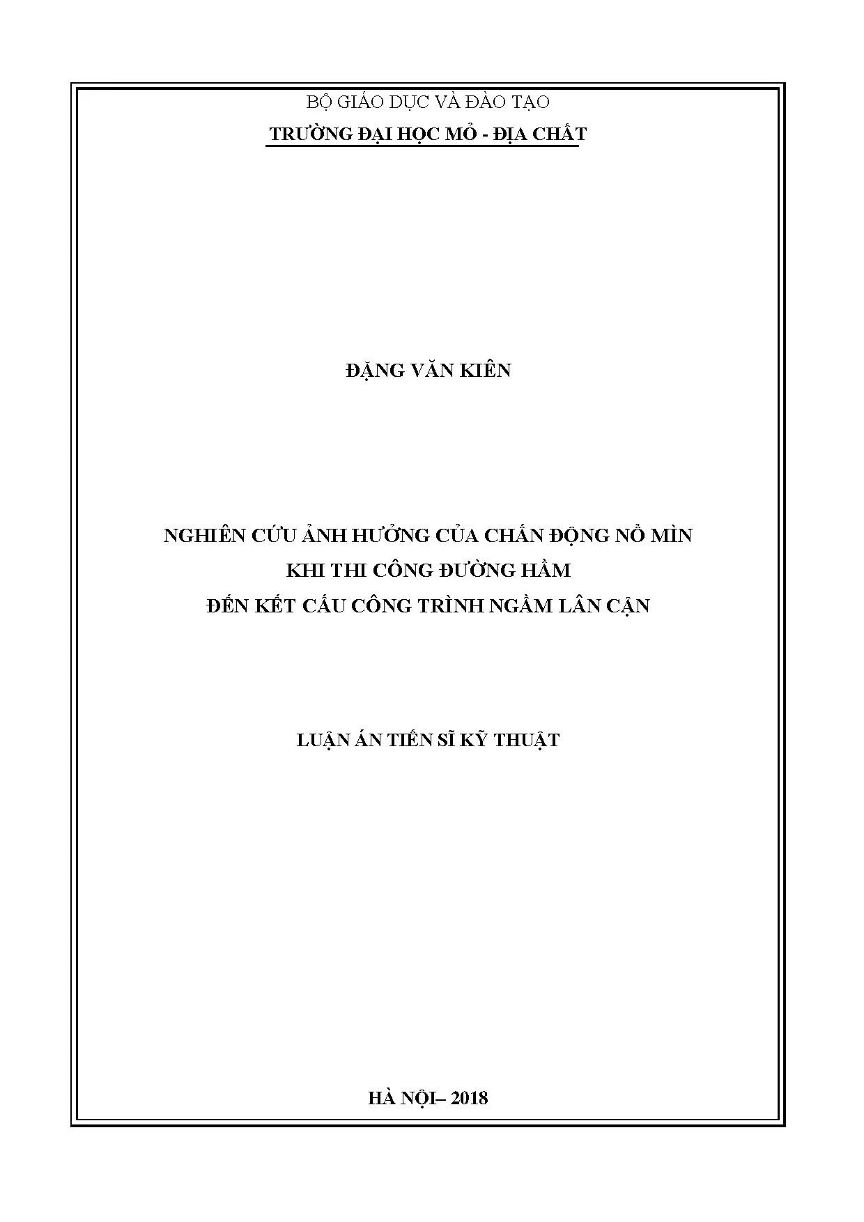Ảnh hưởng chấn động nổ mìn thi công hầm đến kết cấu ngầm lân cận