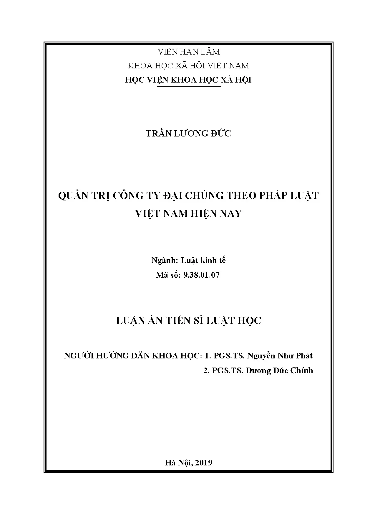 Quản trị công ty đại chúng: Pháp luật Việt Nam hiện nay