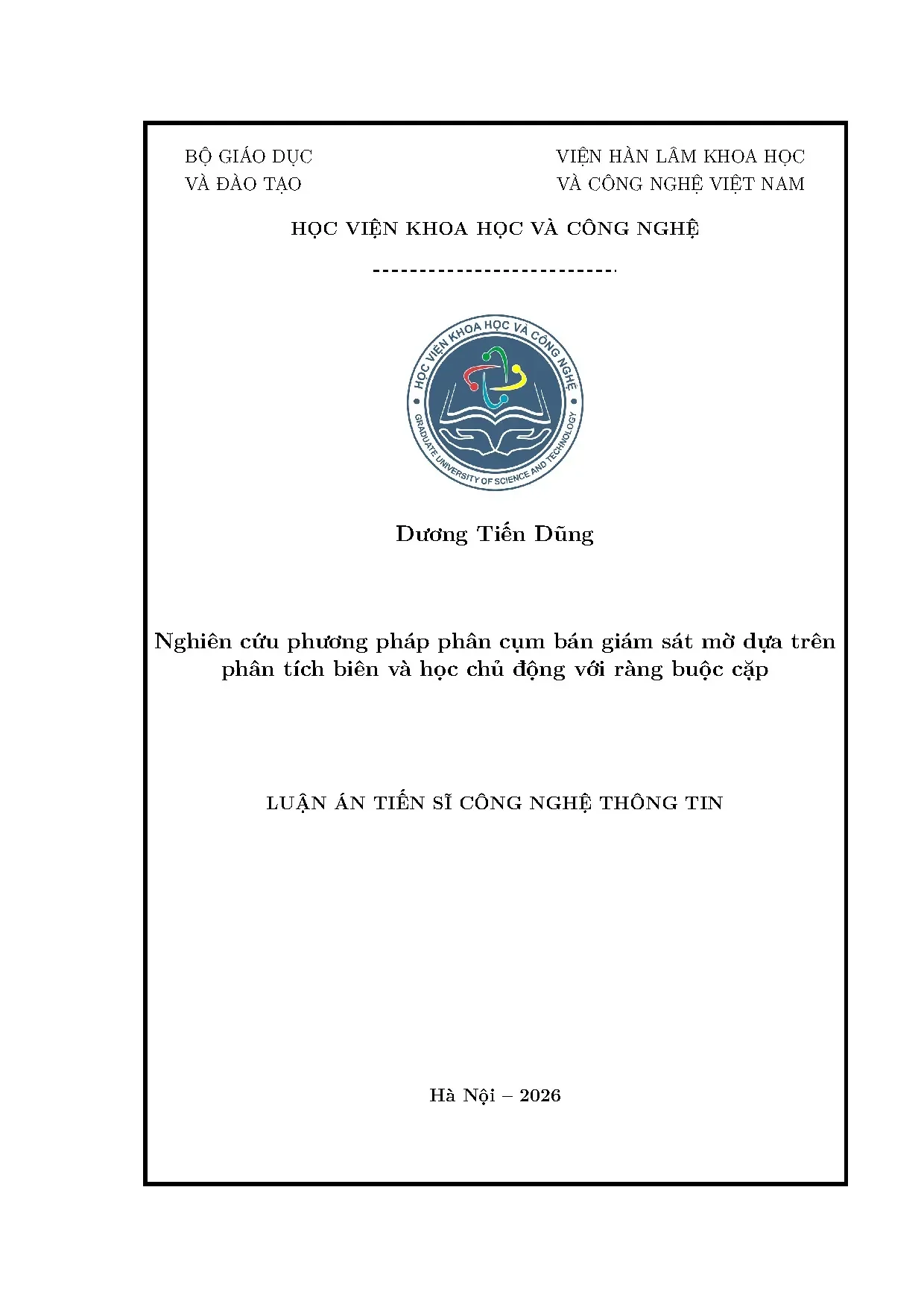 Nghiên cứu phương pháp phân cụm bán giám sát mờ