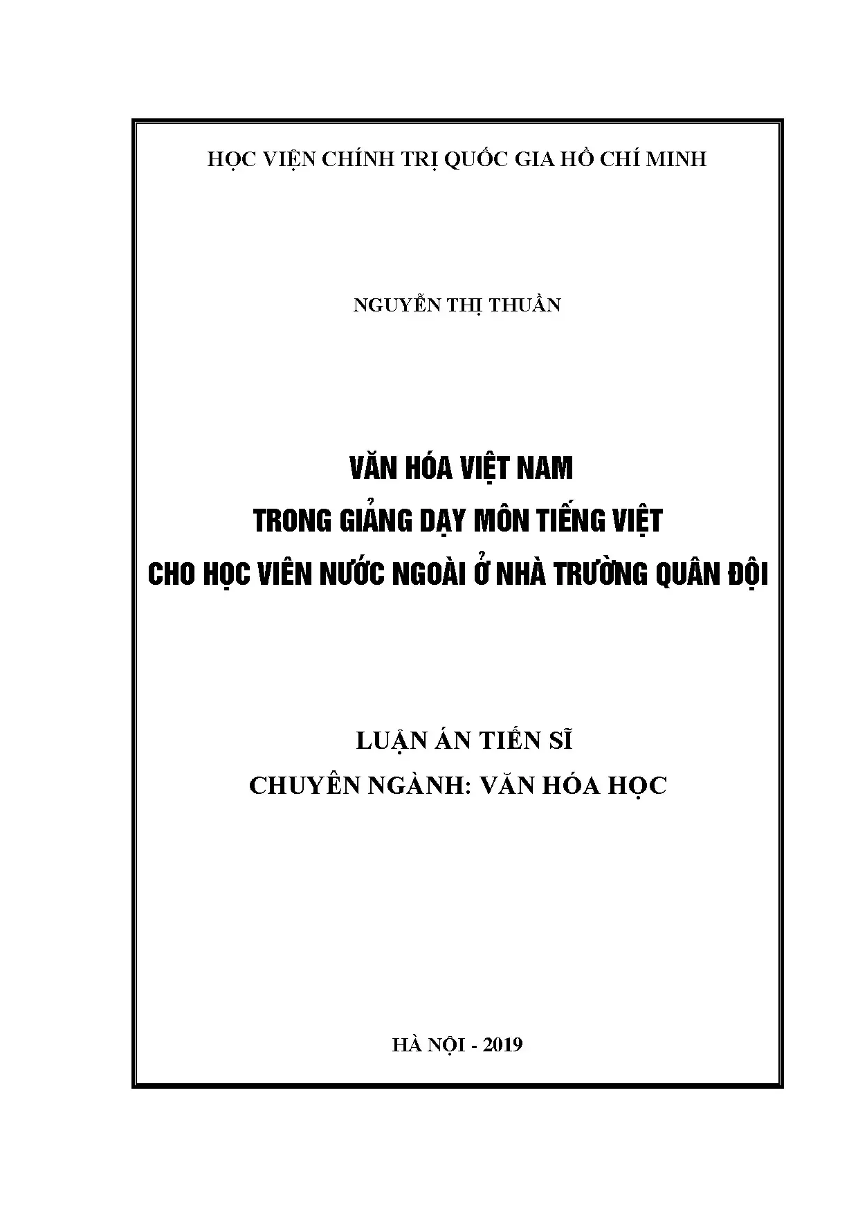 Văn hóa Việt Nam trong dạy tiếng Việt cho học viên quân đội