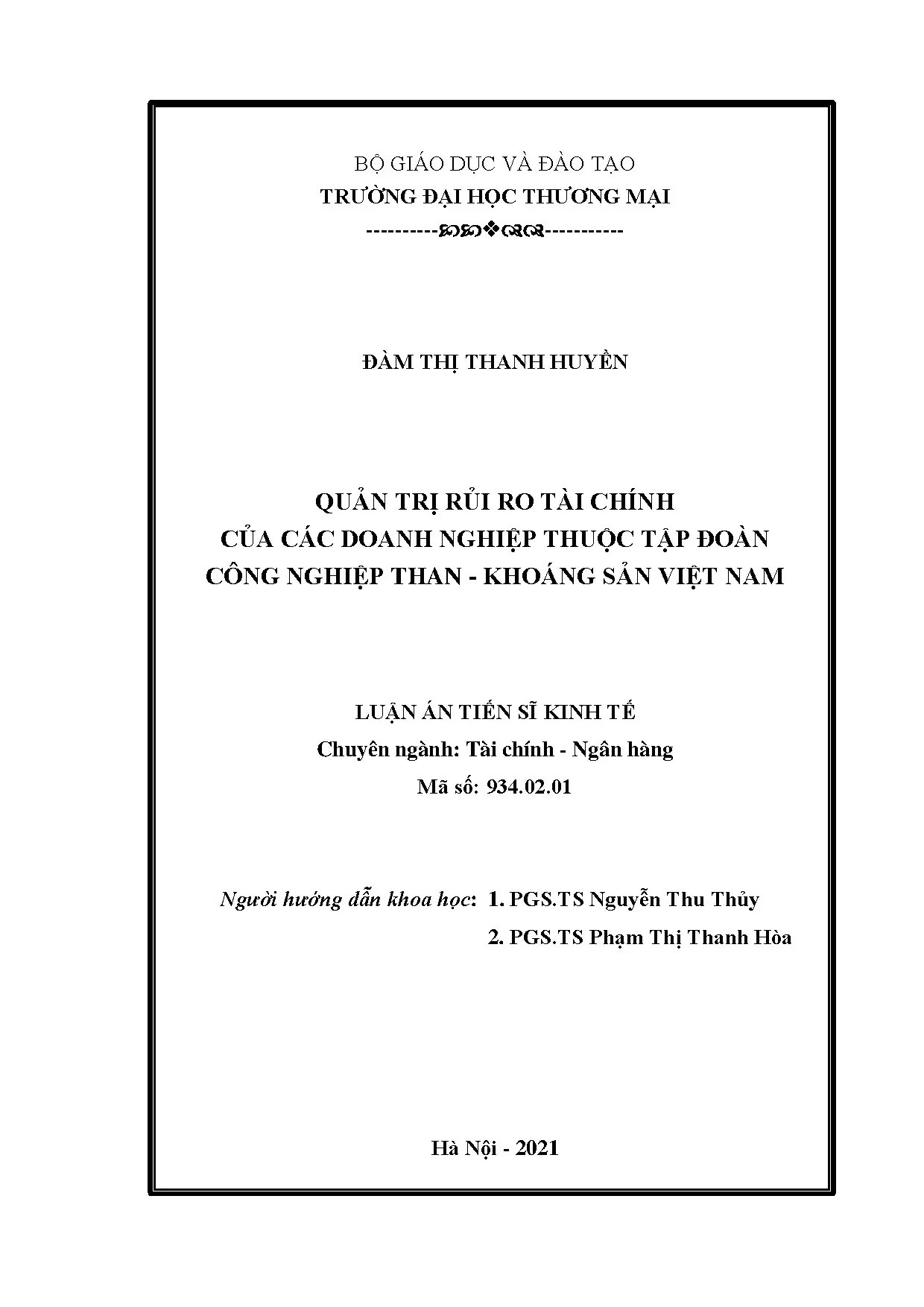 Quản trị rủi ro tài chính doanh nghiệp Việt Nam
