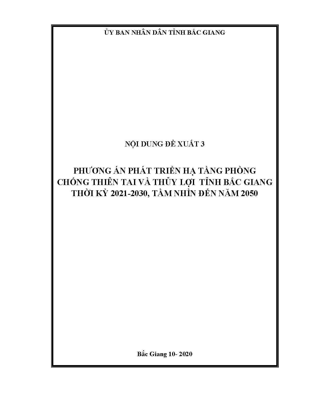 Phương án phát triển hạ tầng phòng chống thiên tai thủy lợi Bắc Giang 2021-2030