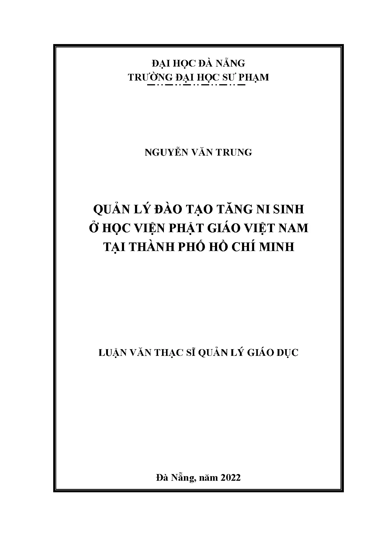 Quản lý đào tạo tăng ni sinh học viện Phật giáo TPHCM