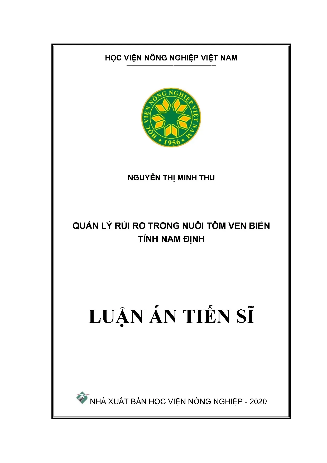 Quản lý rủi ro trong nuôi tôm ven biển tỉnh Nam Định