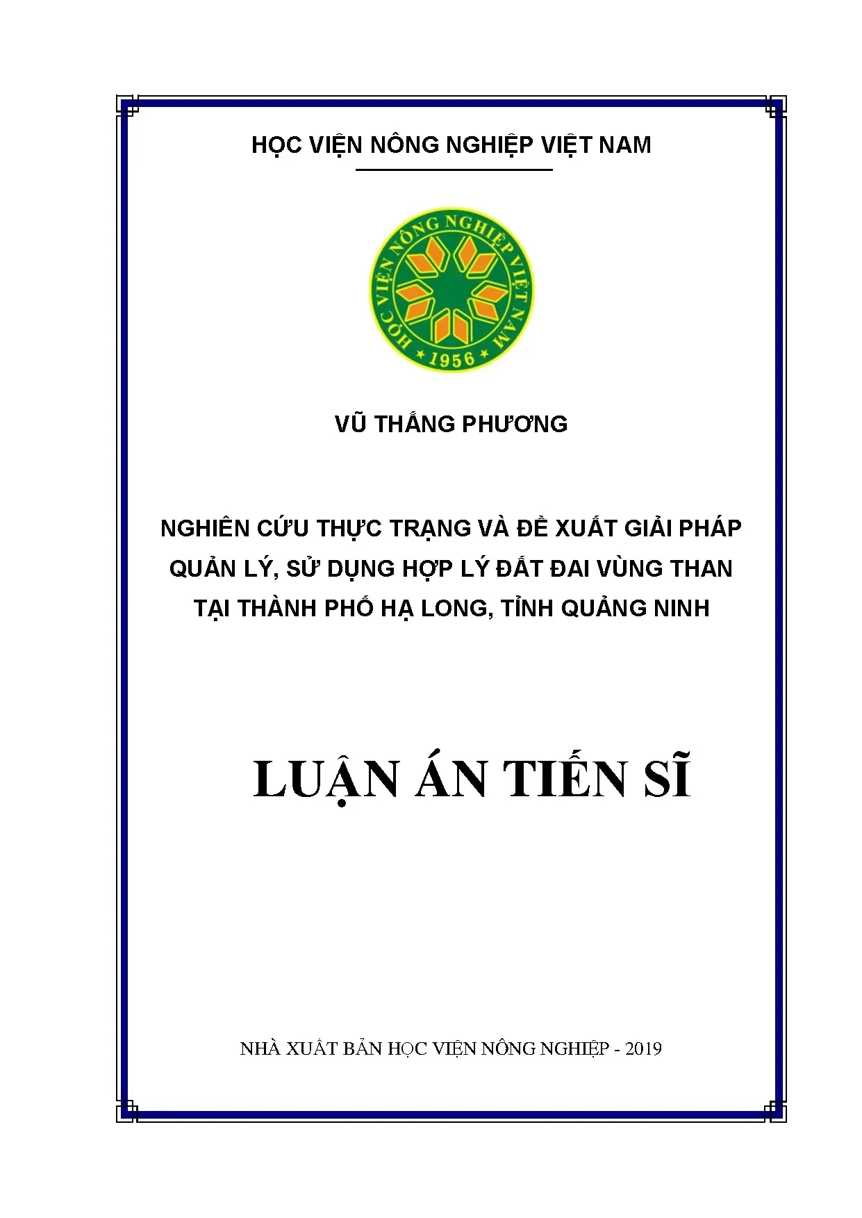 Quản lý đất vùng than Hạ Long: phương án phục hồi môi trường