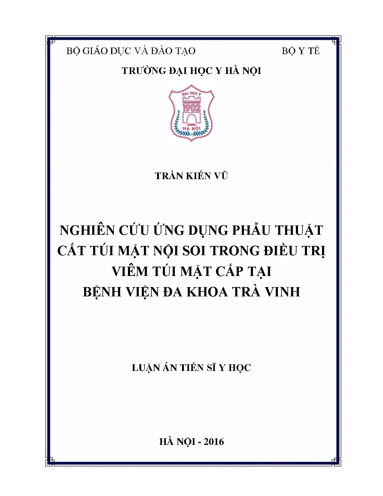 Phẫu thuật cắt túi mật nội soi điều trị viêm túi mật cấp